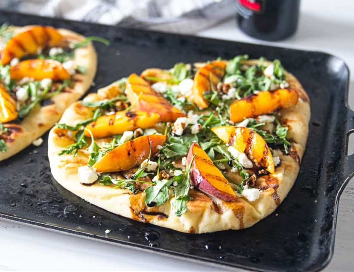 Grilled Peach Flatbread